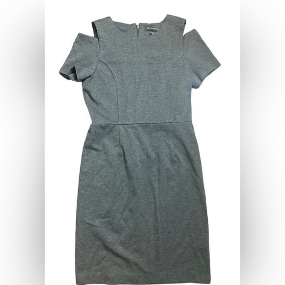 Banana Republic Women’s Gray Open Cut Out Shoulder Dress Size 4 - Picture 1 of 9